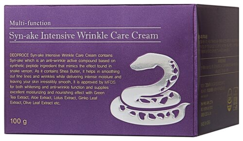 Deoproce Syn-Ake Intensive Wrinkle Care Cream Крем для лица со змеиным ядом - фото 2