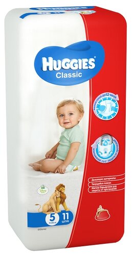 Huggies подгузники Classic 5 (11-25 кг) 11 шт. - фото 2