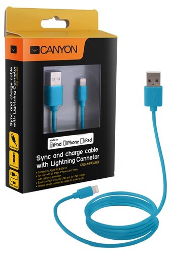 Кабель Canyon USB - Lightning (CNS-MFICAB01) 1 м - фото 3
