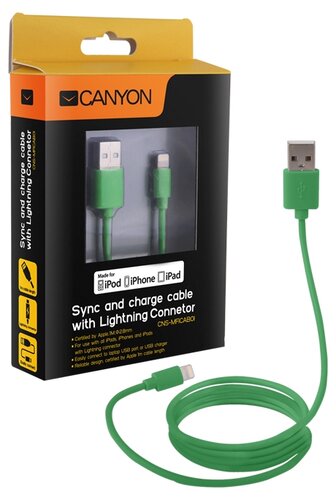 Кабель Canyon USB - Lightning (CNS-MFICAB01) 1 м - фото 4