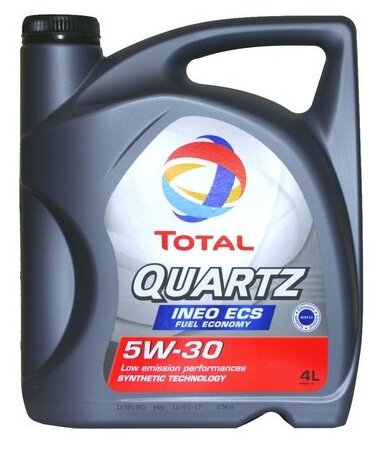 Моторное масло TOTAL Quartz INEO ECS 5W30 4 л - фото 1