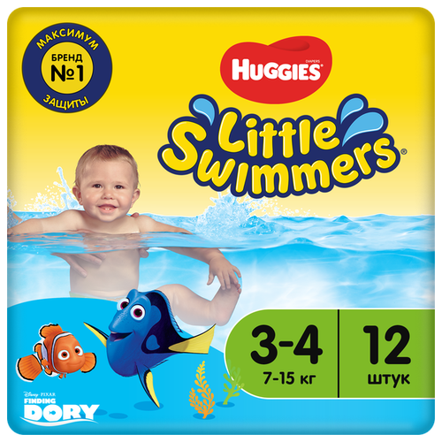 Huggies трусики-подгузники для плавания Little Swimmers 3-4 (7-15 кг) 12 шт. - фото 1