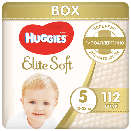 Huggies подгузники Elite Soft 5 (12-22 кг) 112 шт. - фото 1