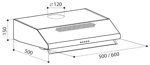 Подвесная вытяжка LEX Simple 2M 600 White - фото 2