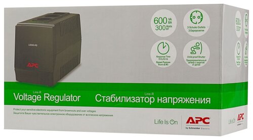 Стабилизатор напряжения однофазный APC by Schneider Electric Line-R LS595-RS (0.3 кВт) - фото 3