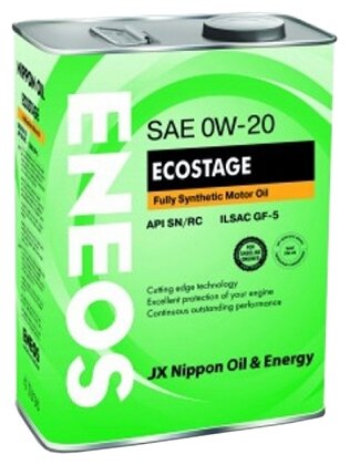 Моторное масло ENEOS Ecostage SN 0W-20 4 л - фото 1