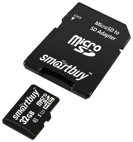Карта памяти SmartBuy microSDHC Class 10 UHS-I U1 32GB + SD adapter - фото 2