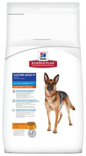 Корм для собак Hill's Science Plan Canine Mature Adult 5+ Active Longevity Large Breed with Chicken - фото 1