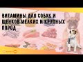 Видео - Витамины для собак и щенков мелких и крупных пород