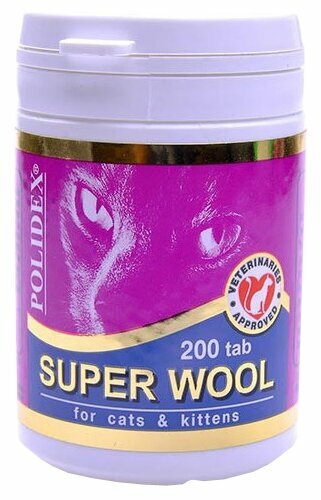 Витамины Polidex Super Wool для кошек - фото 1