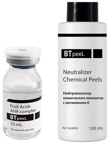 BTpeel фруктовый пилинг с комплексом AHA кислот Fruit Acids AHA complex, 10 мл + нейтрализатор химических пилингов Neutralizer Chemical peels, 100 мл - фото 1