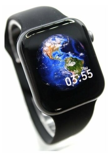 Умные часы SMART WATCH X12 2021 42мм, (Черный) с полноразмерным экраном и активным колесиком - фото 4