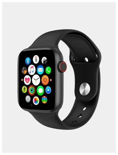 Умные часы SMART WATCH X12 2021 42мм, (Черный) с полноразмерным экраном и активным колесиком - фото 1