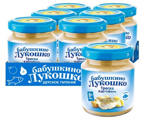 Пюре Бабушкино Лукошко треска-картофель, с 8 месяцев - фото 5