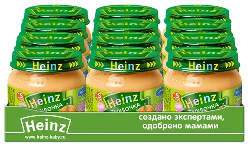Пюре Heinz Тыквочка (с 5 месяцев) 80 г, 12 шт - фото 1