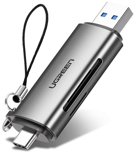 Карт-ридер Ugreen USB Type-C + USB-A 3.0 для TF/SD 50706 - фото 1