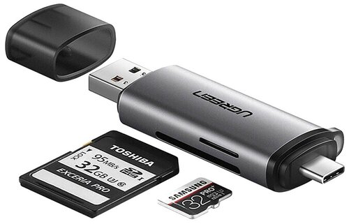 Карт-ридер Ugreen USB Type-C + USB-A 3.0 для TF/SD 50706 - фото 2