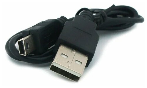 Кабель USB для mini-USB разъема AMFOX, черный / зарядка для телефона, шнур для смартфона, телевизора, ноутбука, провод для адаптера, в блочок - фото 1
