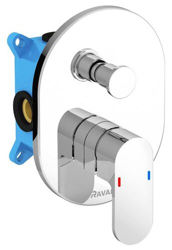 Однорычажный смеситель для ванны с душем RAVAK Chrome CR 065.00 + R-box - фото 1