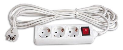 Сетевой удлинитель Buro BU-PS3.5/W, 3 розетки, 5 м, 828016, белый - фото 4