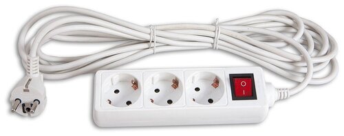 Сетевой удлинитель Buro BU-PS3.5/W, 3 розетки, 5 м, 828016, белый - фото 2