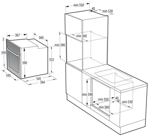 Gorenje Электрический духовой шкаф Gorenje BSA6737E15X - фото 2