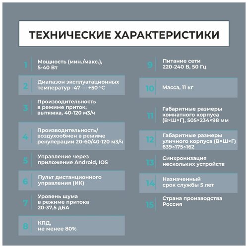 Рекуператор Vakio Window Smart - фото 3