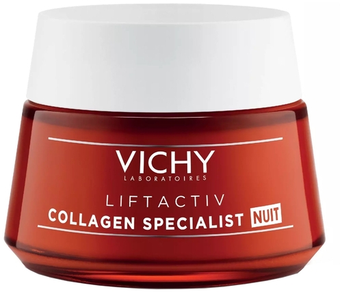 Vichy Liftactiv Collagen Specialist крем для лица с коллагеном ночной - фото 1