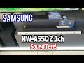 Видео - Samsung HW-A550 2.1ch Soundbar w/Dolby 5.1/DTS Virtual:x | Bass Sound Test!