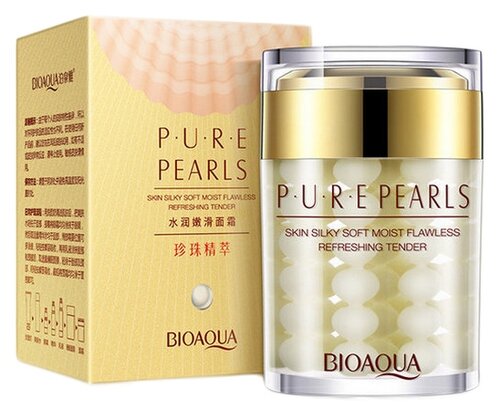 BioAqua Pure Pearls Увлажняющий крем для лица с натуральной жемчужной пудрой - фото 2