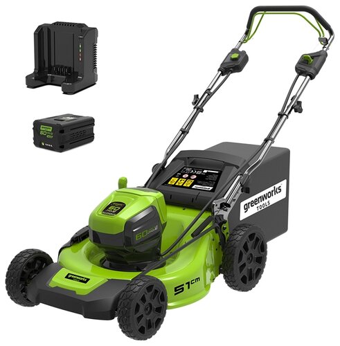 Газонокосилка greenworks 2505607ub GD60LM51SPK4 - фото 1