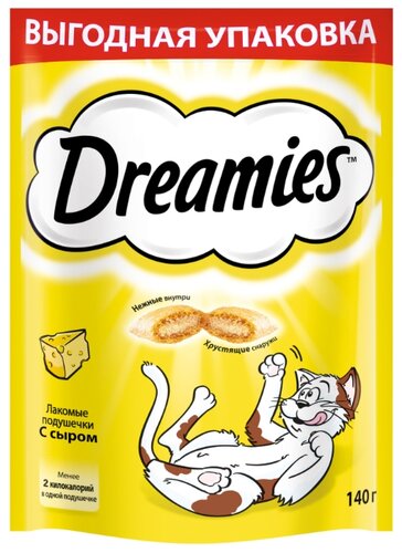 Лакомство для кошек Dreamies Подушечки с сыром - фото 5