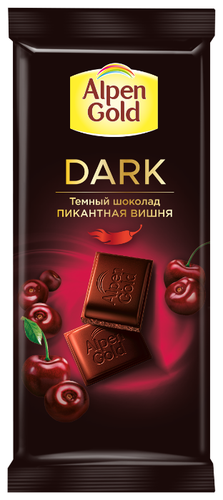 Шоколад Alpen Gold "Пикантная вишня" темный с вишневыми кусочками со вкусом перца чили - фото 1