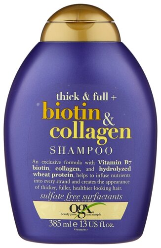 OGX шампунь Thick & Full+ Biotin & Collagen для лишенных объема и тонких волос - фото 1