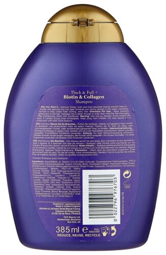 OGX шампунь Thick & Full+ Biotin & Collagen для лишенных объема и тонких волос - фото 2