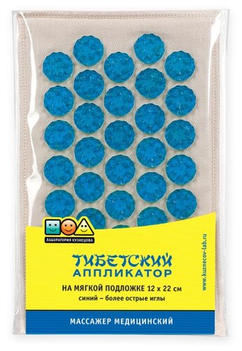Лаборатория Кузнецова массажер медицинский "Тибетский аппликатор" на мягкой подложке 12х22 см (более острые иглы) - фото 3
