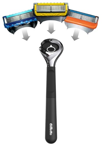 Набор Gillette подарочный: подставка, бритвенный станок Fusion5 ProGlide Flexball ограниченная серия с черной ручкой Limited Edition - фото 4