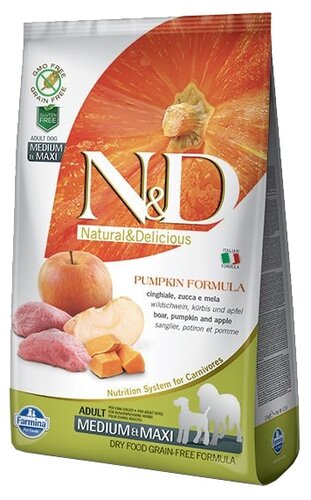 Корм для собак Farmina N&D Grain-Free Canine Pumpkin Boar & Apple Adult Medium & Maxi - фото 1
