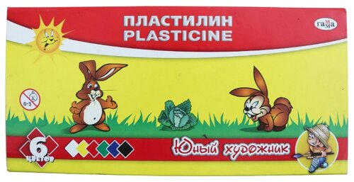 Пластилин ГАММА Юный художник 6 цветов (280042) - фото 1