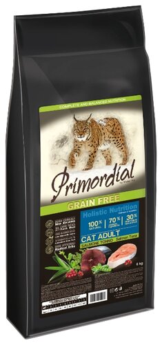 Корм для кошек Primordial Grain Free Cat Adult Salmon Tuna - фото 1