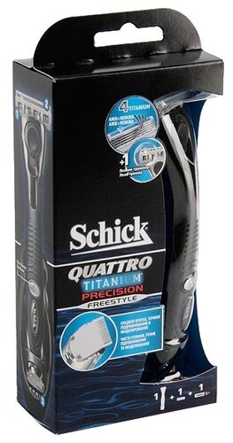 Бритвенный станок Schick Quattro Titanium Precision Freestyle - фото 1