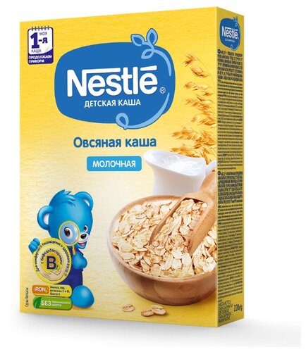 Каша Nestlé молочная овсяная (с 5 месяцев) 220 г - фото 1