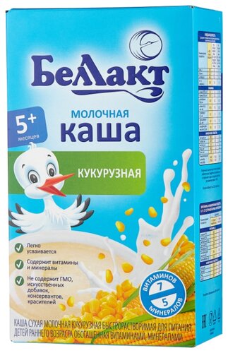 Каша Беллакт молочная кукурузная (с 5 месяцев) 200 г - фото 1