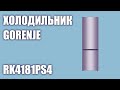 Видео - Холодильник Gorenje RK4181PS4