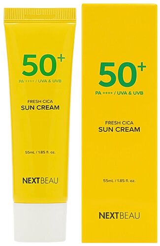 Солнцезащитный освежающий крем с центеллой азиатской SPF 50+ / PA++++, 55мл, NEXTBEAU - фото 1