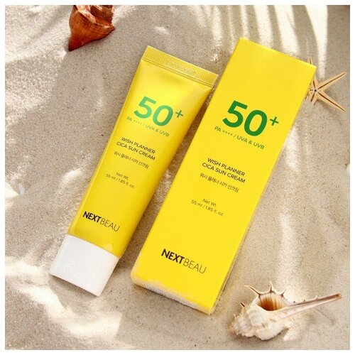 Солнцезащитный освежающий крем с центеллой азиатской SPF 50+ / PA++++, 55мл, NEXTBEAU - фото 2