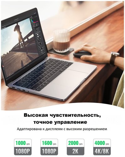 Беспроводная мышь Ugreen, цвет черный (90372) - фото 5