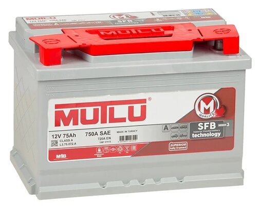 Автомобильный аккумулятор Mutlu SFB 3 (L3.75.072.A) 278х175х190 - фото 2