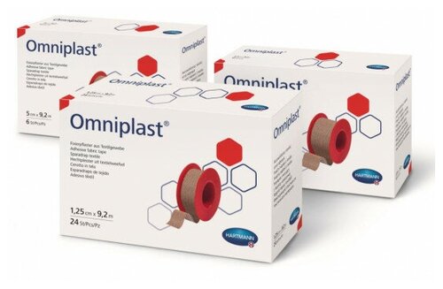 Hartmann OMNIPLAST пластырь фиксирующий текстильный без еврохолдера, 1.25х500 см - фото 3