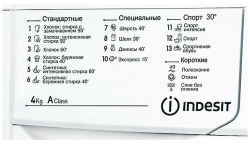 Стиральная машина Indesit IWUB 4085 (CIS) - фото 3